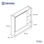 Armoire de toilette l.70 cm H.70 cm P.16 cm, blanc, Easy 3