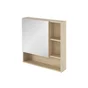 Armoire de toilette l.70 cm H.70 cm P.16 cm, effet chêne naturel, SENSEA Easy 3