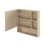 Armoire de toilette l.70 cm H.70 cm P.16 cm, effet chêne naturel, SENSEA Easy 3