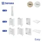 Armoire de toilette l.50 cm H.70 cm P.16 cm, blanc mat, SENSEA Easy 3