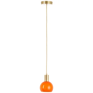 Suspension Arancia, verre, orange, diam.14.5 cm, E27