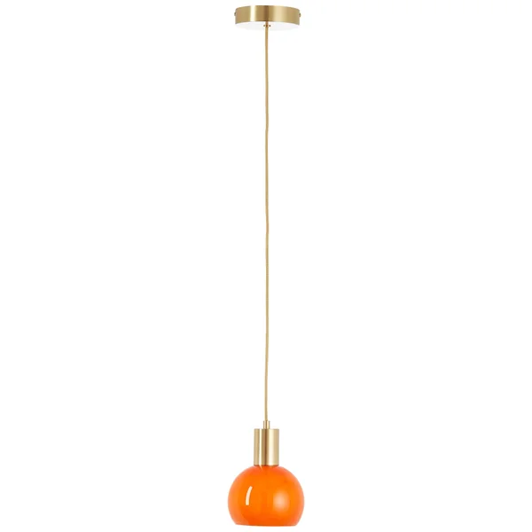 Suspension Arancia, verre, orange, diam.14.5 cm, E27