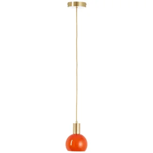 Suspension Arancia, verre, orange, diam.14.5 cm, E27
