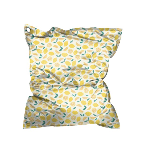 Coussin maxi big bag impermeable 110x130cm limonade