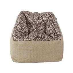 Fauteuil marco deperlant polyester imprime paille 70xh80 leopard cœur