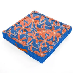 Coussin de sol coton imprime 60x60x12cm kalix