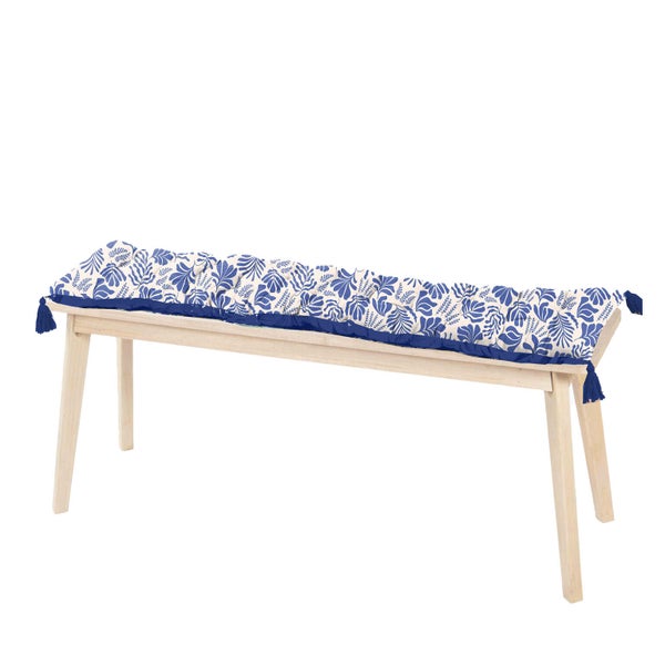 Futon de banc coton imprime 30x120xh3cm primavera