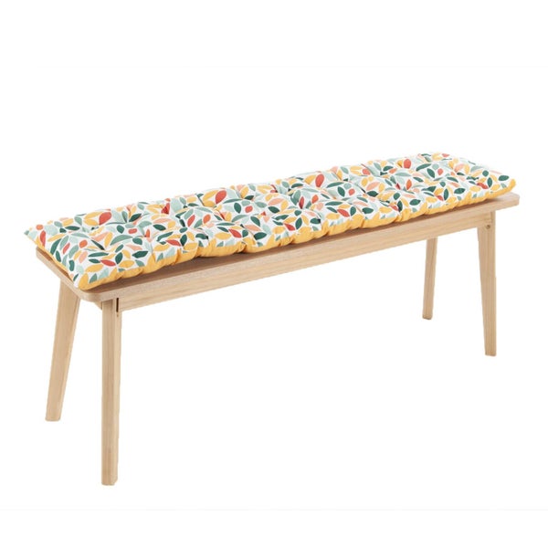 Futon de banc coton imprime 30x120xh10cm livia