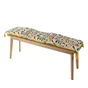 Futon de banc coton imprime 30x120xh10cm livia