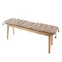 Futon de banc coton uni 30x120xh3cm taupe