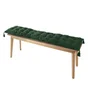 Futon de banc coton uni 30x120xh3cm vert foret