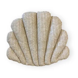 Coussin paille imprime 44x40cm coquillage