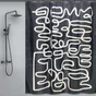 Rideau de douche 180 x 200 cm multicouleur Chiara MSV