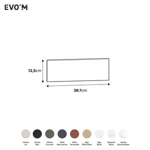 Façade extérieure SPACEO Evo'M Vienne lin H.12,5 pour tiroir H.8 X L.40 cm
