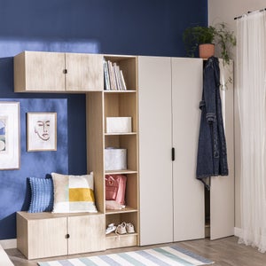 Porte battante SPACEO Evo'M Vienne lin H.204,5 X L.40 cm