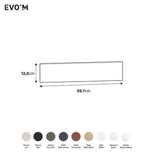 Façade extérieure SPACEO Evo'M Vienne lin H.12,5 pour tiroir H.8 X L.60 cm
