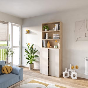 Porte battante SPACEO Evo'M Vienne lin H.102,1 X L.40 cm
