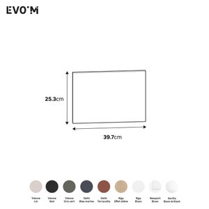 Façade extérieure SPACEO Evo'M Vienne lin H.25,3 pour tiroir H.15 X L.40 cm