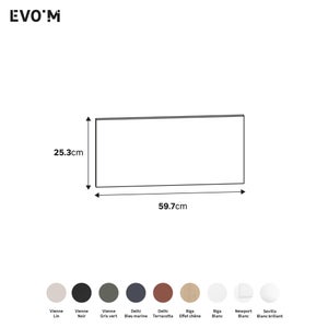 Façade extérieure SPACEO Evo'M Vienne lin H.25,3 pour tiroir H.15 X L.60 cm