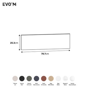 Façade extérieure SPACEO Evo'M Vienne lin H.25,3 pour tiroir H.15 X L.80 cm