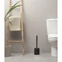 Pot avec brosse WC intégrée noir adhésif Silicone TATAY