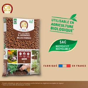 Billes d'argile OR BRUN 6L
