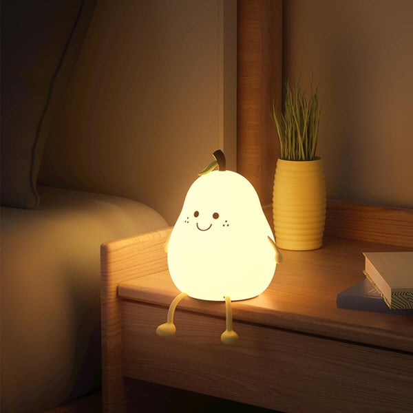 Veilleuse Lila LED, PVC, rechargeable, H.13cm