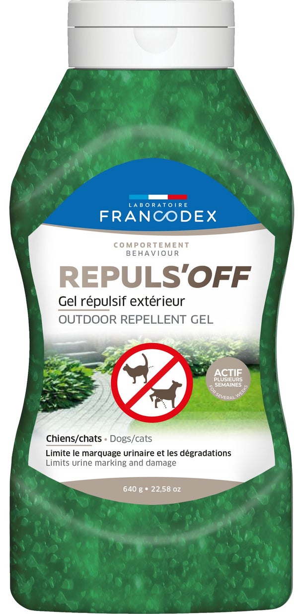 Répulsif chien & chat intérieur & extèrieur FRANCODEX gel 640g