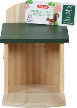 Mangeoire bois écureuil vert 170x230x215mm