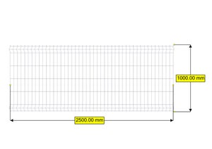 Grillage rigide Naterial Gris - 7016 H.1.03 x L.2.5 m, maille 50x200 mm