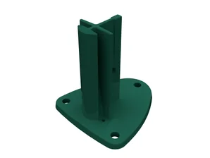 Platine pour poteau Naterial Vert - 6005