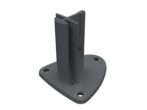 Platine pour poteau Naterial Gris - 7016