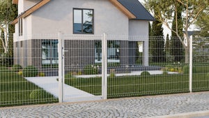 Platine pour poteau Naterial gris clair - 7035