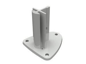 Platine pour poteau Naterial gris clair - 7035