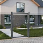 Portillon grillagé NATERIAL Gris - 7016 à sceller, l.100 x H.150 cm