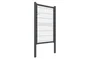 Portillon grillagé NATERIAL Gris - 7016 à sceller, l.100 x H.150 cm