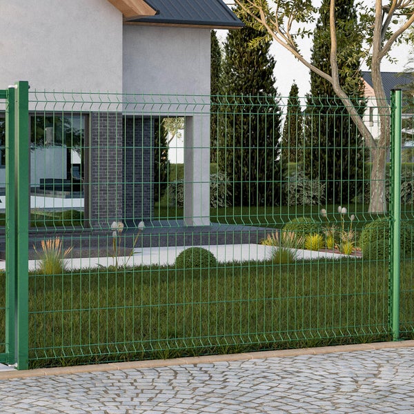 Grillage rigide Naterial vert - 6005, H.1.03 x L.2.5 m, maille 50x200 mm