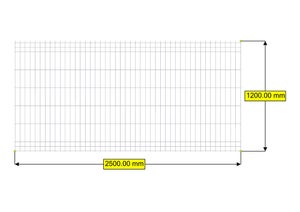 Grillage rigide Naterial vert - 6005, H.1.23 x L.2.5 m, maille 55x200 mm