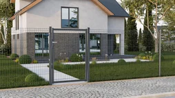 Poteau NATERIAL Gris - 7016, H.170 x P.6.9 cm