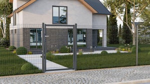 Poteau NATERIAL Gris - 7016, H.200 x P.6.9 cm