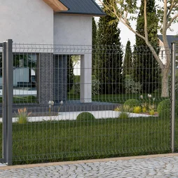Grillage rigide Naterial Gris - 7016, H.1.23 x L.2.5 m, maille 55x200 mm