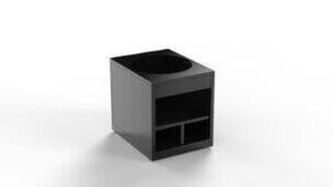 Support kamado acier ferme noir