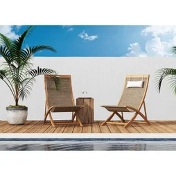 Canisse pvc lames de 19 mm, 1,5 x 3 m, blanc