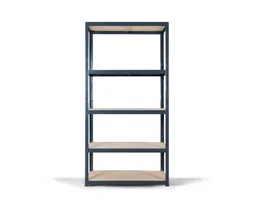Etagère acier noir époxy AVASCO atlas noir, 875 kg, 5T, l.90 x H.176 x P.40 cm