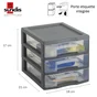Tour de rangement TAG TOWER A6 SUNDIS, 3 tiroirs, L.21 x l.18 x H.17cm