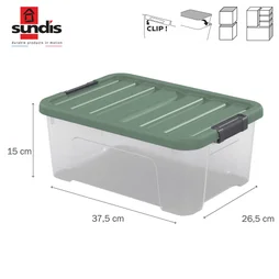 Boîte à clip WAVE BOX SUNDIS, 10L, L.37,5 x P.26,5 x H.15cm