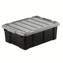 Caisse utilitaire recyclée IRIS OHYAMA noir, 43L, H.22.5 x l.44 x P.62 cm
