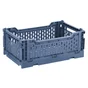 Cagette déco BOX & BEYOND bleu, 15L, l.30 x P.40 x H.14.5 cm