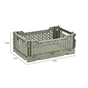 Cagette déco BOX & BEYOND vert sauge, 15L, l.30 x P.40 x H.14.5 cm