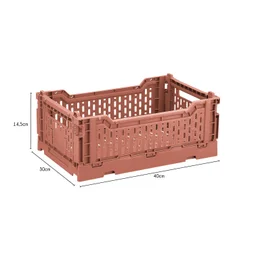 Cagette déco BOX & BEYOND terracotta, 15L, l.30 x P.40 x H.14.5 cm
